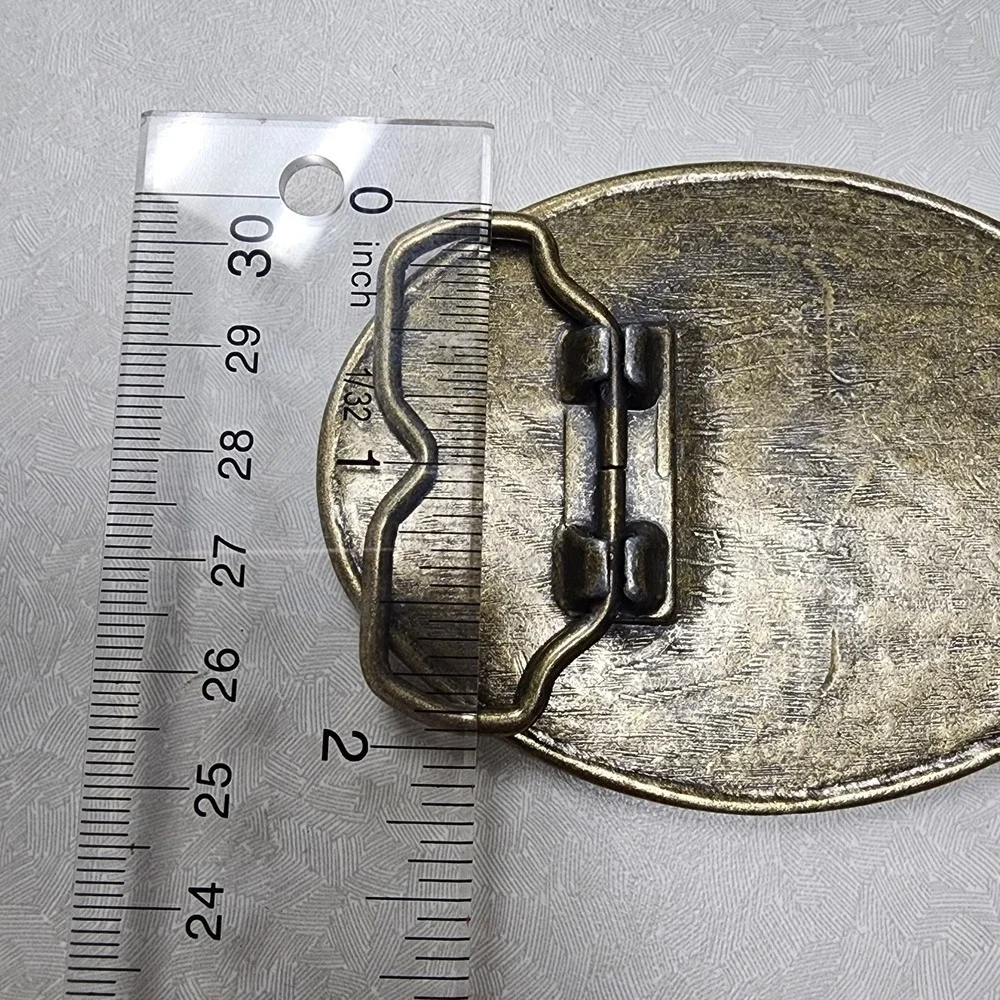 Vintage Brass Belt Buckle Frontier Hotel/Casino LAS VEGAS 3